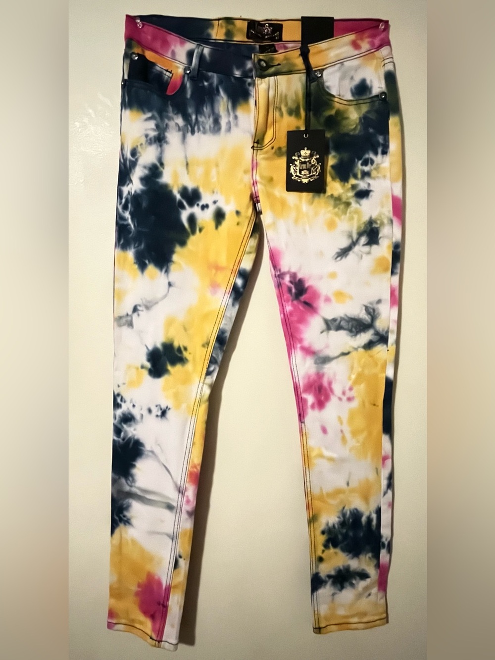 Karma Blue Tie-Dye Women’s Stretch Jeans Size 15